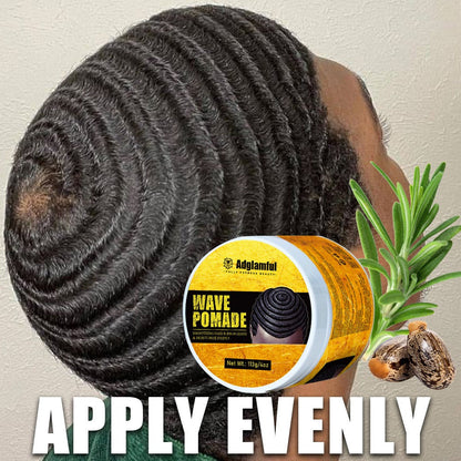 360 Wave Pomade for Men – Wave Control Defining Cream for Layered Waves, Volume & Texture | Non-Greasy, Water-Soluble