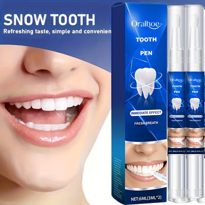 Teeth Whitening Pen 2-Pack, Gluten-Free Gel Formula for Yellow Teeth, Gentle Deep Cleaning & Bright White Smile