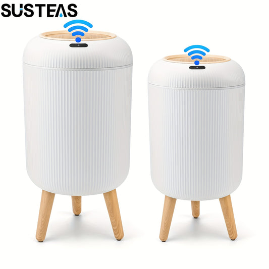 Trash Can Touchless Motion Sensor Garbage Can with Lid 2-Pack 2.64 Gal & 3.17 Gal Smart for Home Cooking, Dining and Outdoor Meals