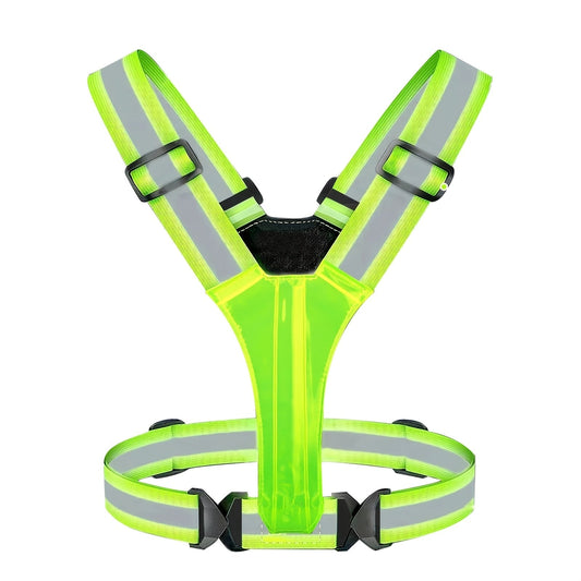 Reflective Running Vest with 3 LED Lighting Modes – High Visibility Safety Vest for Night Running, Walking & Cycling