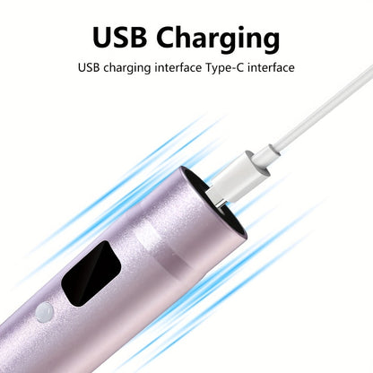 Microneedling Pen Electric 6-Speed Wireless Derma Pen 0.25mm Aluminum Alloy Cordless Skin for Bath Time, Home Spa and Personal Care