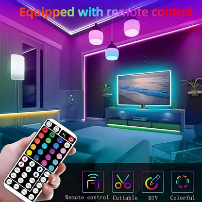 50FT or 100FT RGB LED Strip Light with 44-Key Remote, 20 Colors and Eight Modes for Room and Event Decor