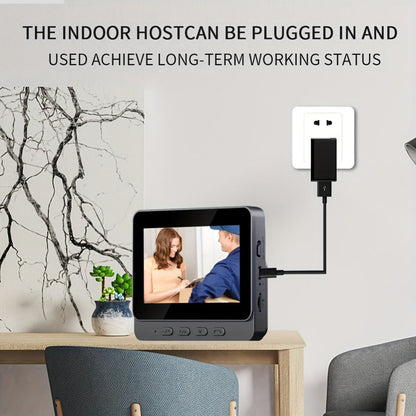 1920P Video Doorbell Camera with 4.3" Monitor & Dual Power - No WiFi No App, Battery & USB, Two-Way Audio