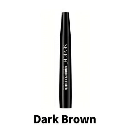 Beard Filler Pencil with Brush, Waterproof Beard Pencil for Fuller Thicker Beard, Fills Sparse Patchy Beard & Mustache