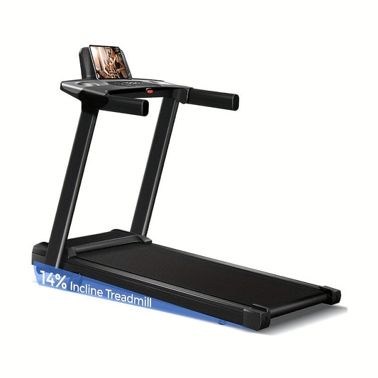 Folding Treadmill 3-in-1 with 14% Auto Incline & Handle – 3.0HP Quiet Walking Pad for Home, 300LBS Capacity