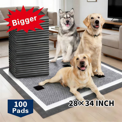 Dog Pee Pads Super Absorbent – Thickened Bamboo Training Pads for Medium & Large Dogs, XL & XXL Puppy Pads for Indoor Use