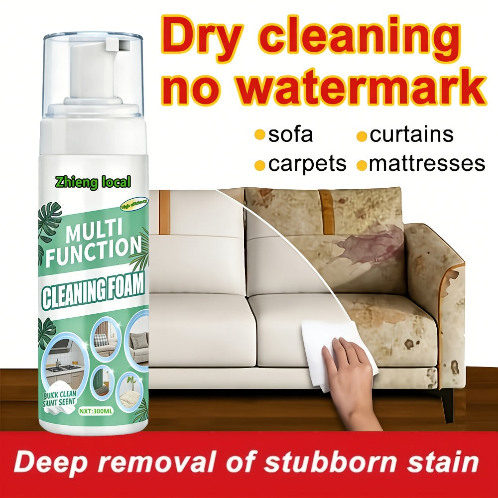 Dry Cleaning Spray Stain Remover 10.14oz – No Water Needed, Multi-Surface Formula for Sofas, Mattresses, Clothes, Carpets & Curtains