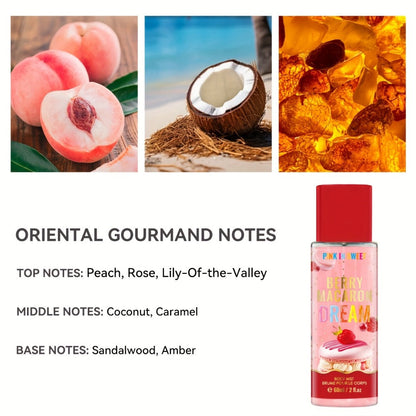 Women's Fragrance Gift Set - Body & Hair Perfume Spray 4-Piece Set 2 fl oz Each, Sweet Scent for Date Party & Gifting
