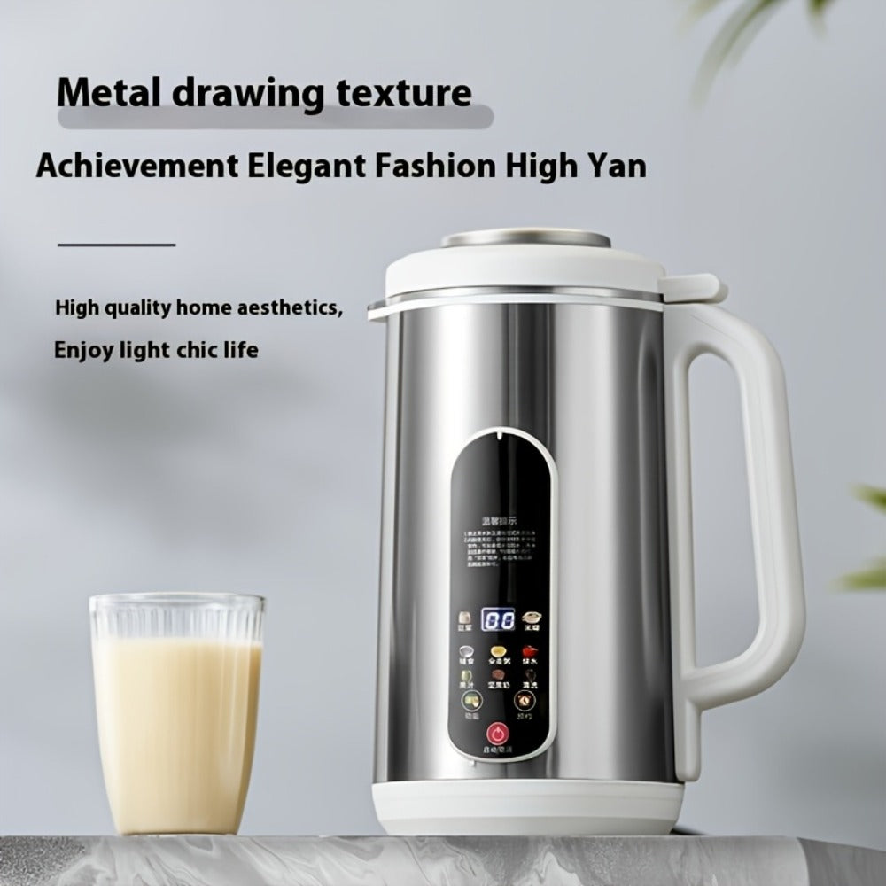 Soy Milk Maker Machine 40oz, 800W Stainless Steel Nut Milk, Soup & Juice Blender with Timer, Auto-Clean & Touch Control