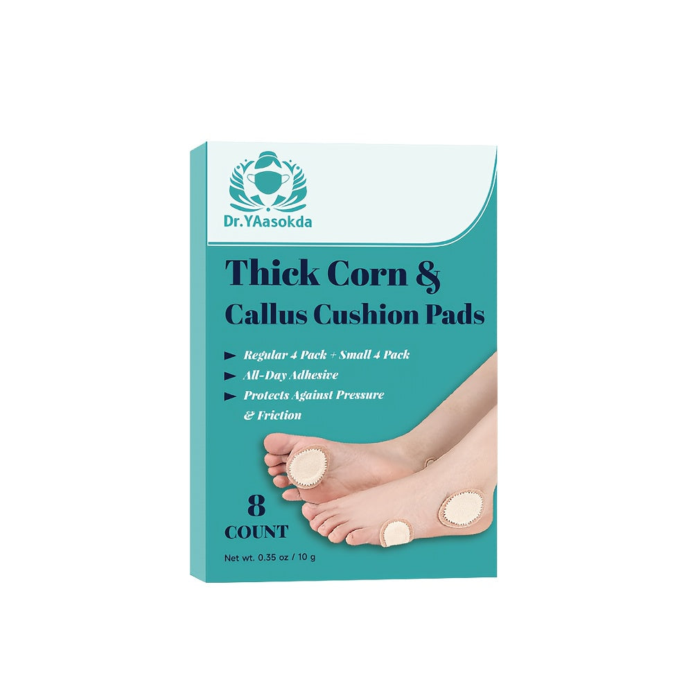 Corn & Callus Cushion Pads - Self-Adhesive Foam Pads for Foot Heel Toe, Friction-Reducing Corn Pads