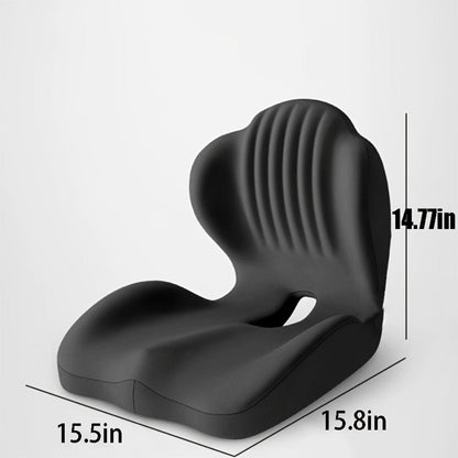 Hip & Lumbar Support Seat Cushion Ergonomic Memory Foam – Breathable High-Density Back Support Pillow for Office Chair