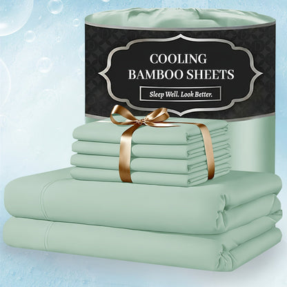 Bed Sheet Set 4-Piece Bamboo-Derived Fabric with Available Extra-Deep Pocket and Eighteen Colors