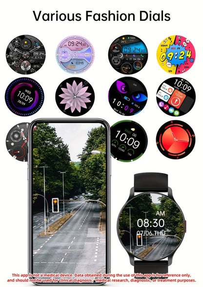 Smartwatch AMOLED for Men SENBONO 1.43" HD Bluetooth Calling, 100+ Sport Modes, DIY Custom Watch Face, Heart Rate Sleep Blood Oxygen