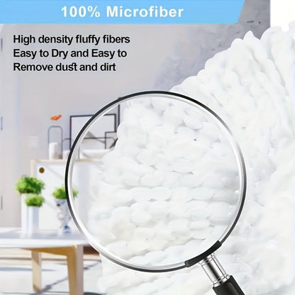 Microfiber Rotary Mop Replacement Heads 360 Degree Triangular Spin Mop Pads Refill Compatible with Rotary Mop Systems Deep Floor Cleaning 2