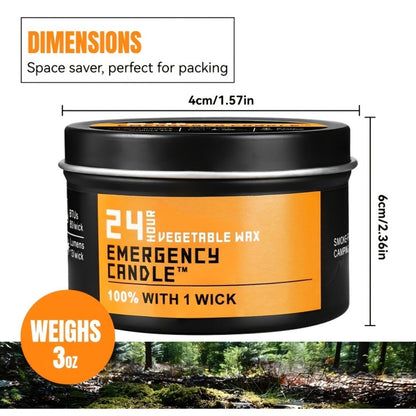 Emergency Soy Wax Candles Long Burning, 4 or 6 Pack Unscented Single-Wick Candles in Golden Tin for Power Outages