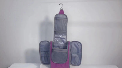 Toiletry Bag Hanging Large-Capacity Makeup Organizer with Hook, Multiple Compartments and 16 Print Options