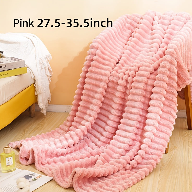 500gsm Heavy Plush Blanket, Ultra Thick Fluffy Blanket for Bed, Sofa & Travel, Baby to Double Size
