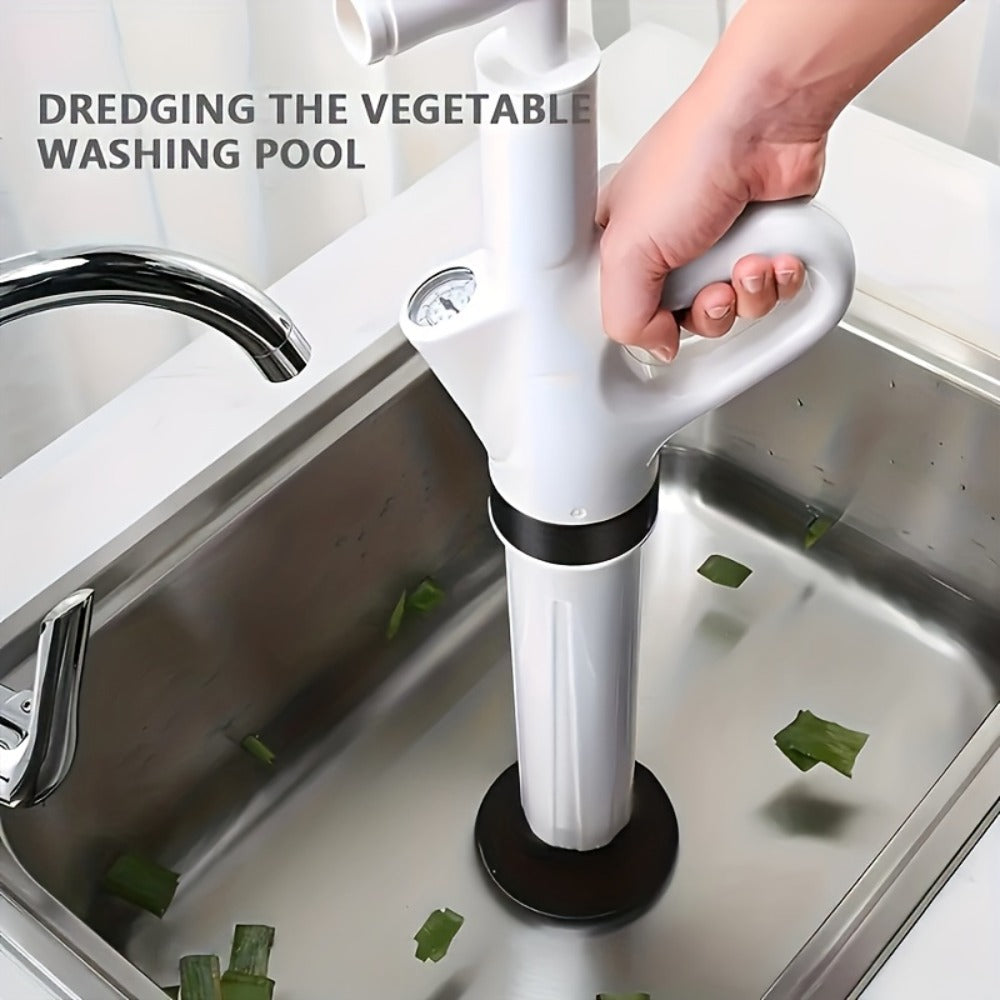 Drainage Spray Gun with Adjustable Pressure – Air Plunger Tool for Unclogging Toilets Sinks & Floor Drains