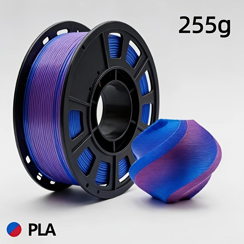 Gradient Rainbow PLA Filament 1.75mm 32 Colors, Shiny Multicolor Fast Color-Changing 250g Spool for FDM 3D Printers