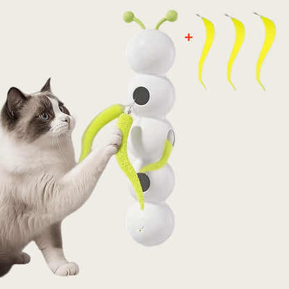 Automatic Caterpillar Cat Toy Interactive Electric Teaser for Indoor Cats – Self-Moving Worm Chasing Toy Stimulates Hunting Instincts Keeps