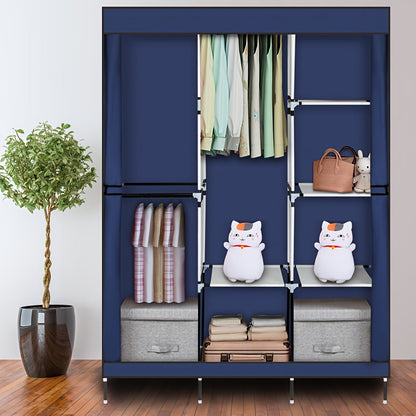 Portable Closet Wardrobe Organizer 71" Clothes Rack with Shelves, Freestanding Bedroom Storage Closet System