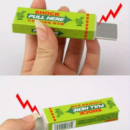 Shocking Gum Prank Toy 4 Pack, Realistic Vibrating Fake Chewing Gum Electric Shock Joke Candy, Funny Gag Gift for Kids Teens & Adults