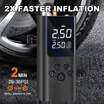 Cordless Tire Inflator Portable USB Rechargeable – Digital Gauge & LED Light, Fast Air Compressor with Auto Shutoff for Car, Bike