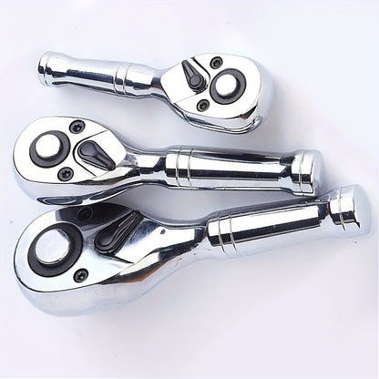Short-Handle 72-Tooth Ratchet Wrenches in 1/4-, 3/8- or 1/2-Inch Drive with Three Pictured Lengths