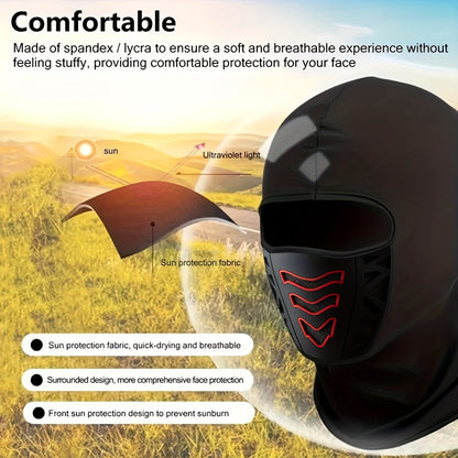 Motorcycle Full Face Mask Winter Thermal – Windproof Anti-Dust Neck Cover, Breathable Air Vents, Cold Weather Balaclava for Men, Snug Fit