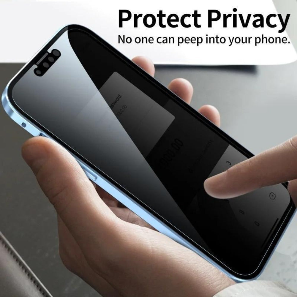 Double-Sided Glass iPhone Case with Stand 2-Piece Set Magnetic 360 Metal Frame Safety Lock Lens for an Everyday Personal Care Routine