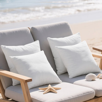 Outdoor Pillow Inserts 4/6 Pack, Soft or Waterproof Throw Pillow Forms for Sofa, Bed & Patio, 12x20-20x20 Inch