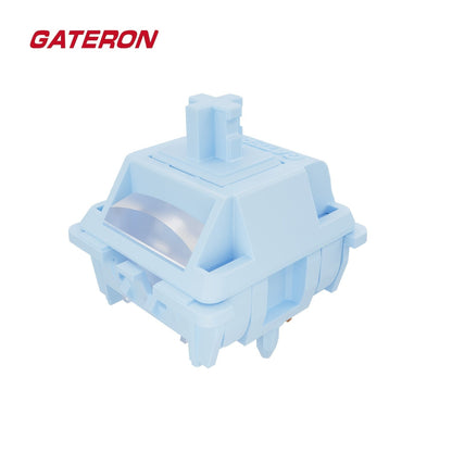 GATERON Sea Salt Smoothie Linear Keyboard Switches 45gf Full POM Pre-Lubed 5-Pin MX Compatible for Custom Mechanical Keyboard Build