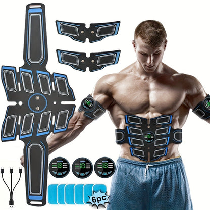 EMS Abs Stimulator Waist Belt Portable Abdominal Toner Electric Trainer Adjustable Modes for Entryways, Bedrooms and Living Spaces