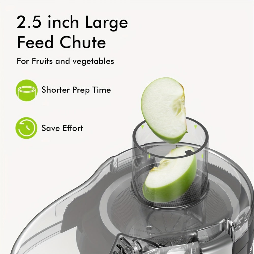 Centrifugal Juicer Wide Feed Chute - 2-Speed Juice Extractor for Fruits & Vegetables, Fast Juicing Machine