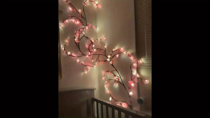 String Lights, Cherry Blossom Branch Chandelier with USB Power, Eight Modes and Four LED-and-Length Options