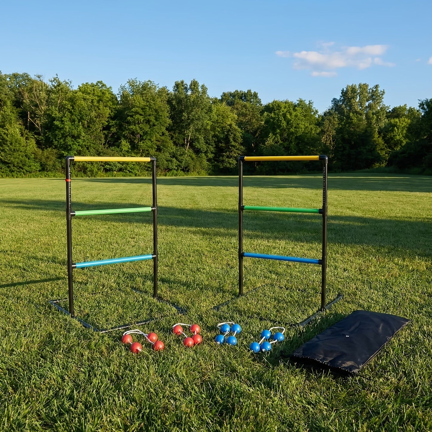 Ladder Toss Game Set – 6 Bola Ladderball Outdoor Lawn Game with Storage Bag & Score Trackers for Beach Tailgate Backyard