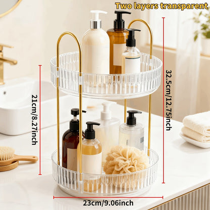 360 Rotating Makeup Organizer Skincare Storage Rack – Multi-Layer Detachable Cosmetic Organizer for Perfume, Lipstick, Skincare