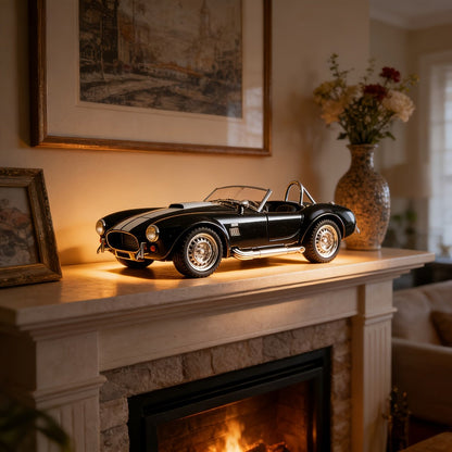 Shelby Cobra 1:22 Scale Zinc Alloy Diecast Model Car, Collector-Grade Exhibition-Quality Replica with Openable Doors