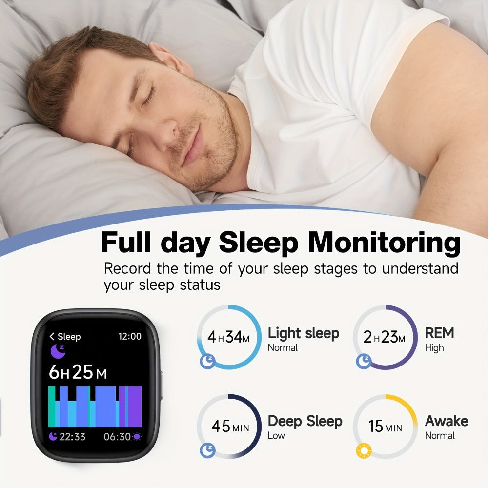 Smartwatch Alexa Built-in 1.83" HD – Wireless Calling, 100+ Sport Modes, Heart Rate, SpO2 and Sleep Readouts, Optional Woven