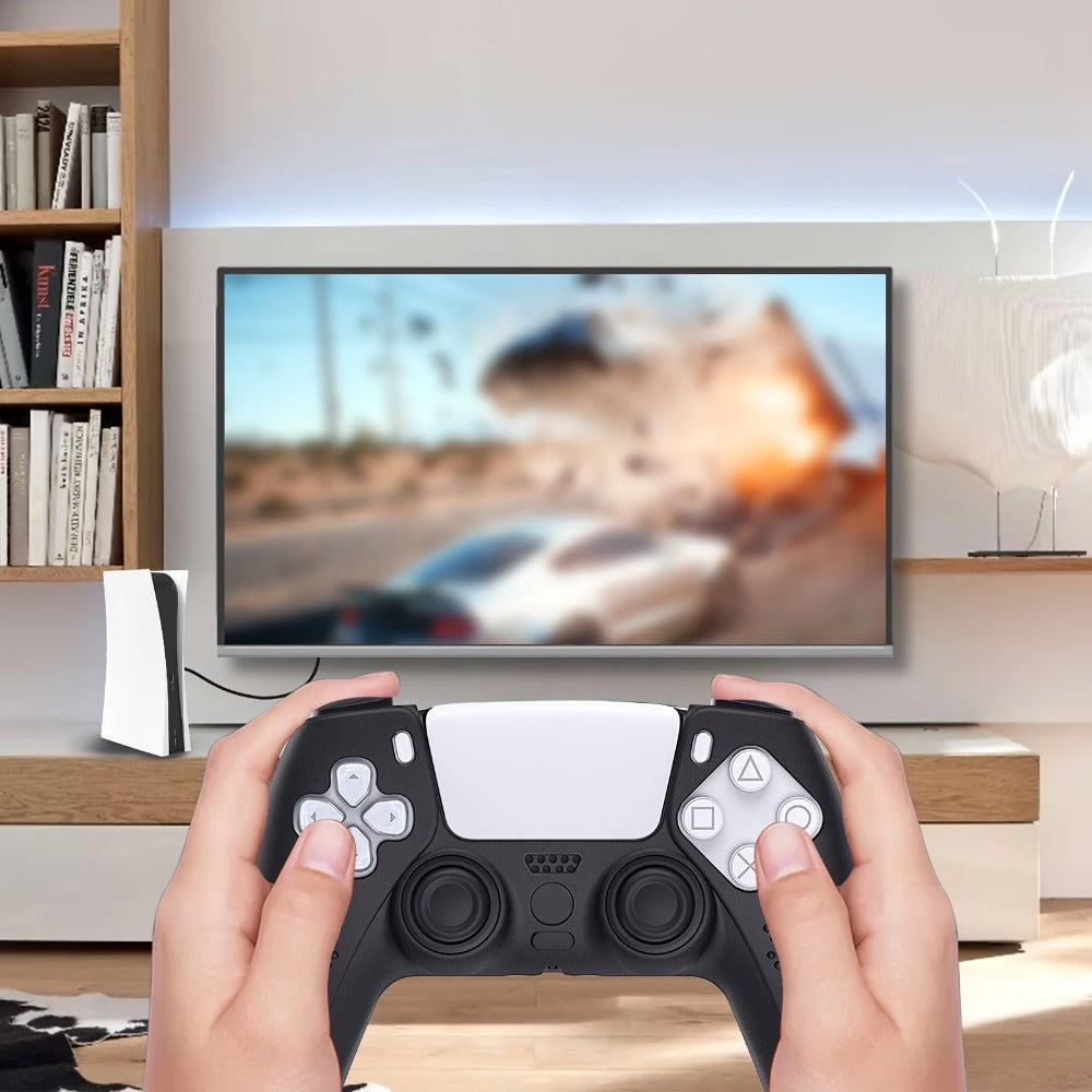 PS5 Controller Silicone Cover with 10 Thumb Grip Caps – Protective Case & Grip Accessories Set for PS5 DualSense Controller