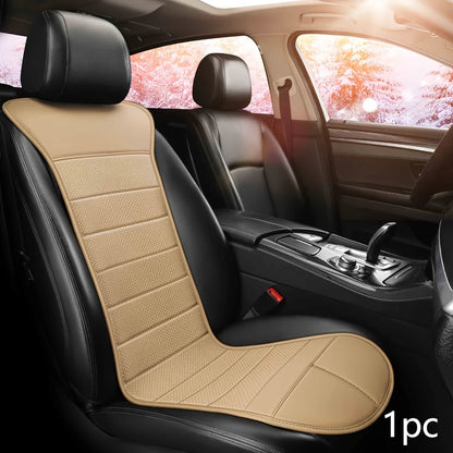 Vest-Style Car Seat Cushion with Connected Backrest and Seat Pad, Memory Foam Fill and Red, Beige or Black Options