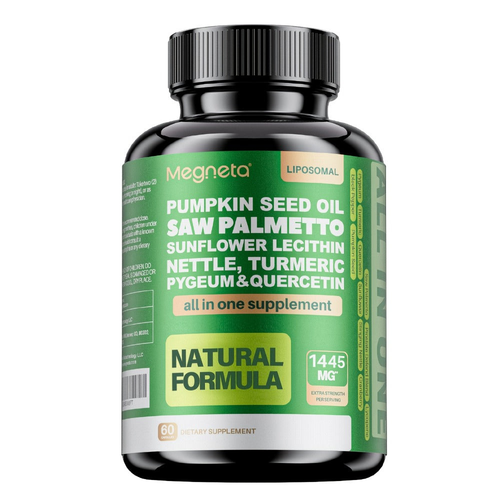 Prostate Support Supplement for Men, Saw Palmetto 33060mg with Pumpkin Seed, Pygeum, Turmeric, Quercetin & Sunflower Lecithin