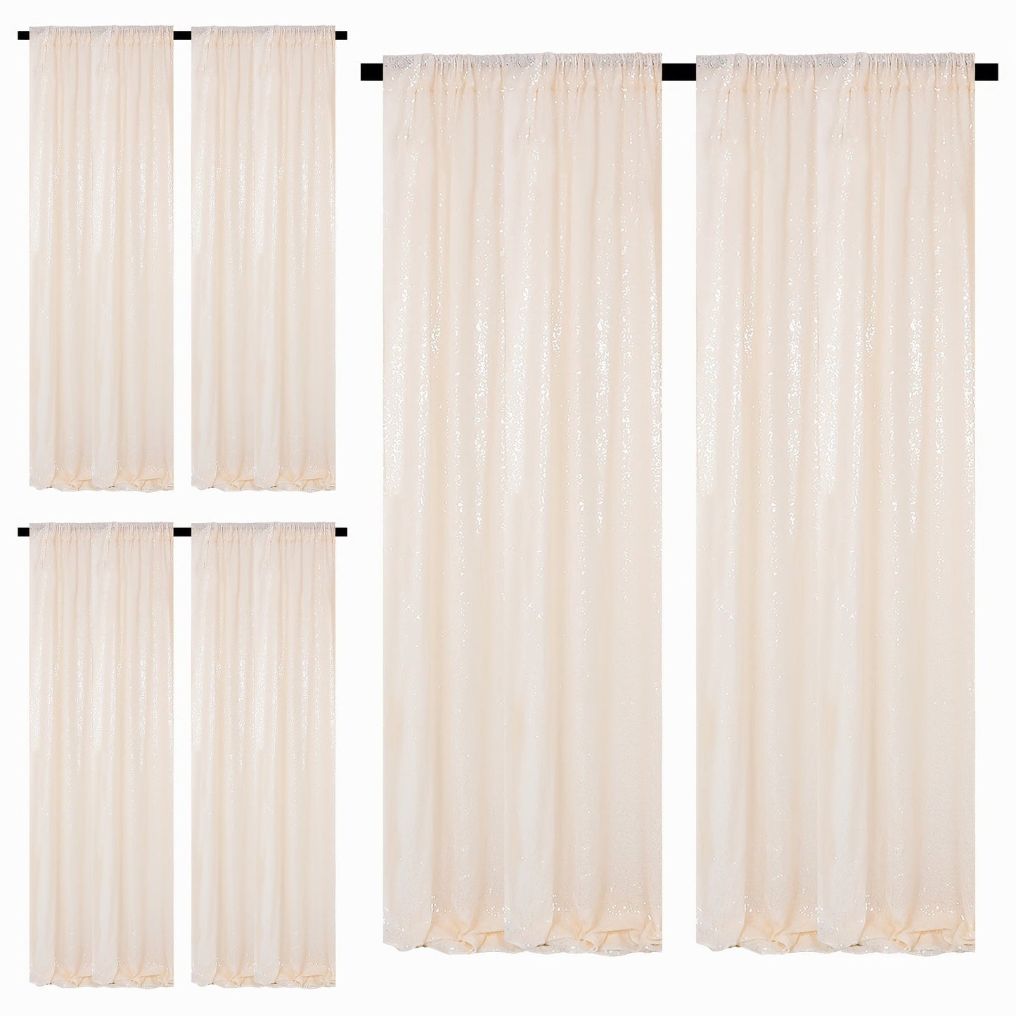 Sequin Backdrop Curtains 2FTx8FT Glitter Photography Background Panels for Party Wedding Birthday for an Everyday Personal Care Routine