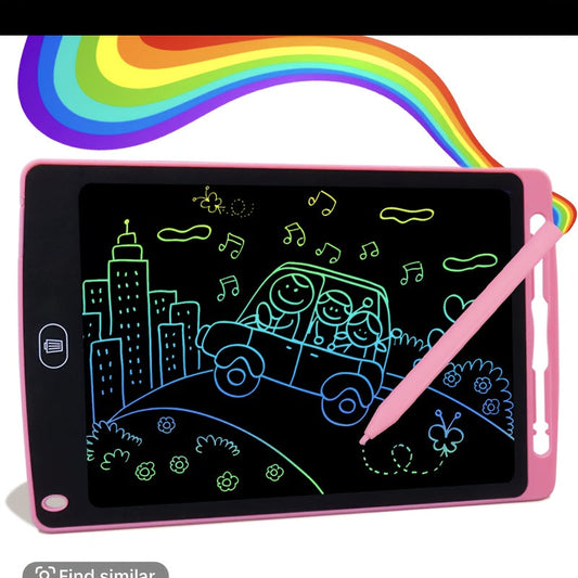 8.2-Inch LCD Writing Tablet with Stylus and Pink or Blue Checkout Color Options for Drawing and Notes