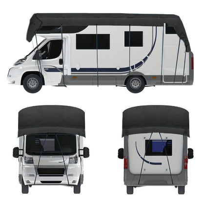 RV Cover Waterproof Heavy Duty Oxford Fabric Sunshade Anti-Falling Leaves Foldable Motorhome Caravan Trailer Protection Cover Multiple Sizes