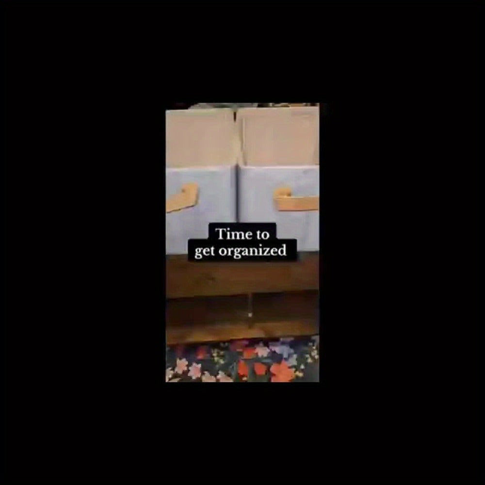 Large Fabric Storage Baskets with Handles 2 Pack Foldable Collapsible Storage Bins for Closet for Entryways, Bedrooms and Living Spaces