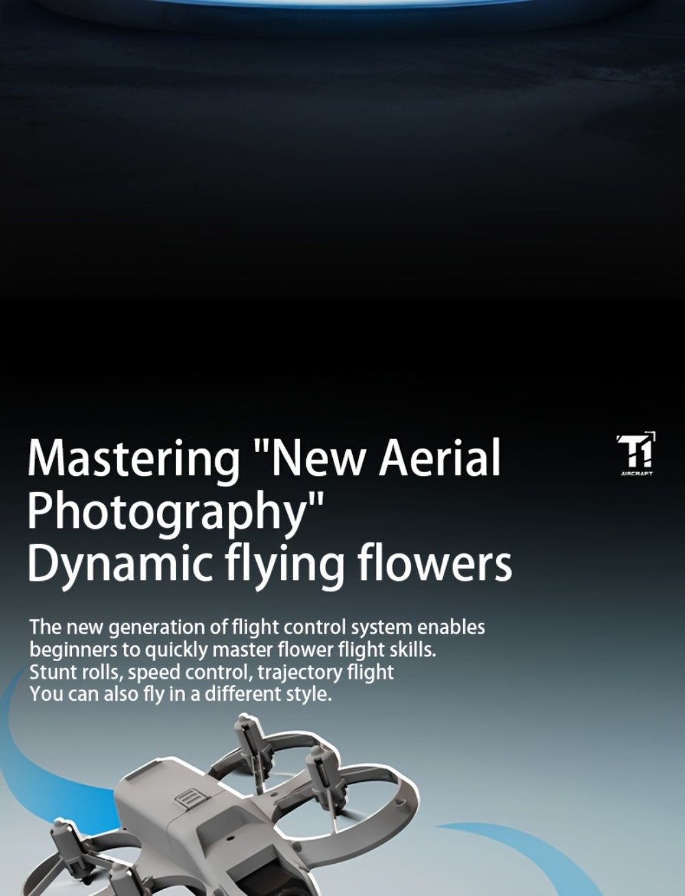 180° Rotating Dual Camera Drone Optical Flow Positioning Gyroscope Stabilization 360° Roll One-Button Takeoff Landing Calibration