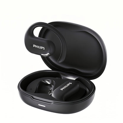 Philips TAT2739 Open Air Earbuds Wireless Bluetooth 5.3 Ear Hook Headphones with Wireless Charging Case