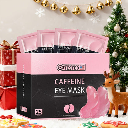 Caffeine Under Eye Patches 25 Pairs – Collagen Gold Eye Mask Reduces Dark Circles Puffiness Eye Bags Fine Lines Anti-Wrinkle Hydrogel
