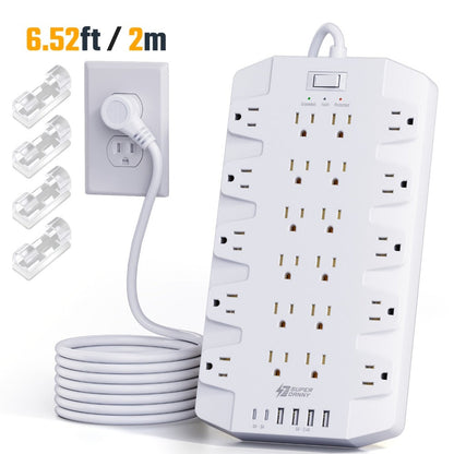 45W USB-C PD Power Strip Surge Protector 26-in-1, 22 AC Outlets & 4 USB Ports (2 USB-C 45W + 2 USB-A)